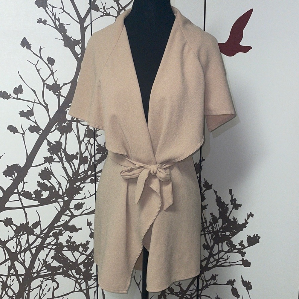 ⭐️ HOST PICK⭐️ SWS Rose Gold/Pink/Tan/Cream Size S Long Vest/Cardigan NWOT $30
